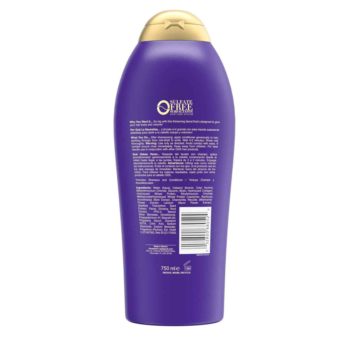 OGX biotin & collagen scent visuals of bergamot jasmine vanilla aroma