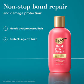 OGX creamy pre‑shampoo texture closeup conveying rich conditioning and spreadability