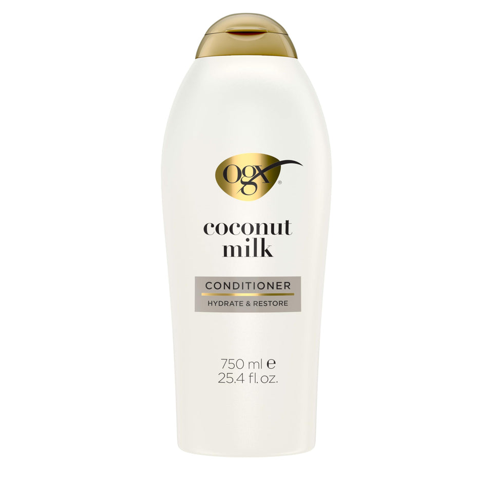 OGX bottle front view showing product and size, easy-to-identify packaging benefit