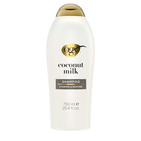 OGX front bottle view showing 25.4 fl oz and hydrating benefits