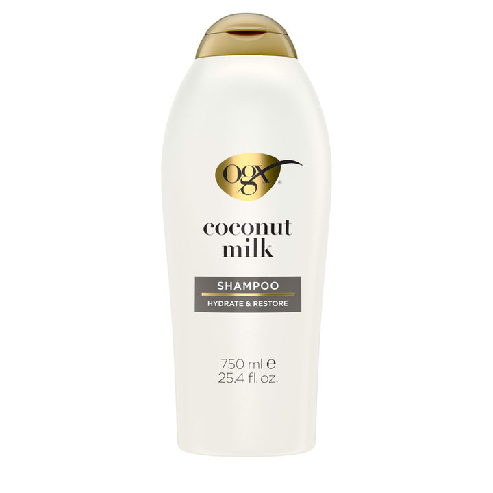 OGX front bottle view showing 25.4 fl oz and hydrating benefits