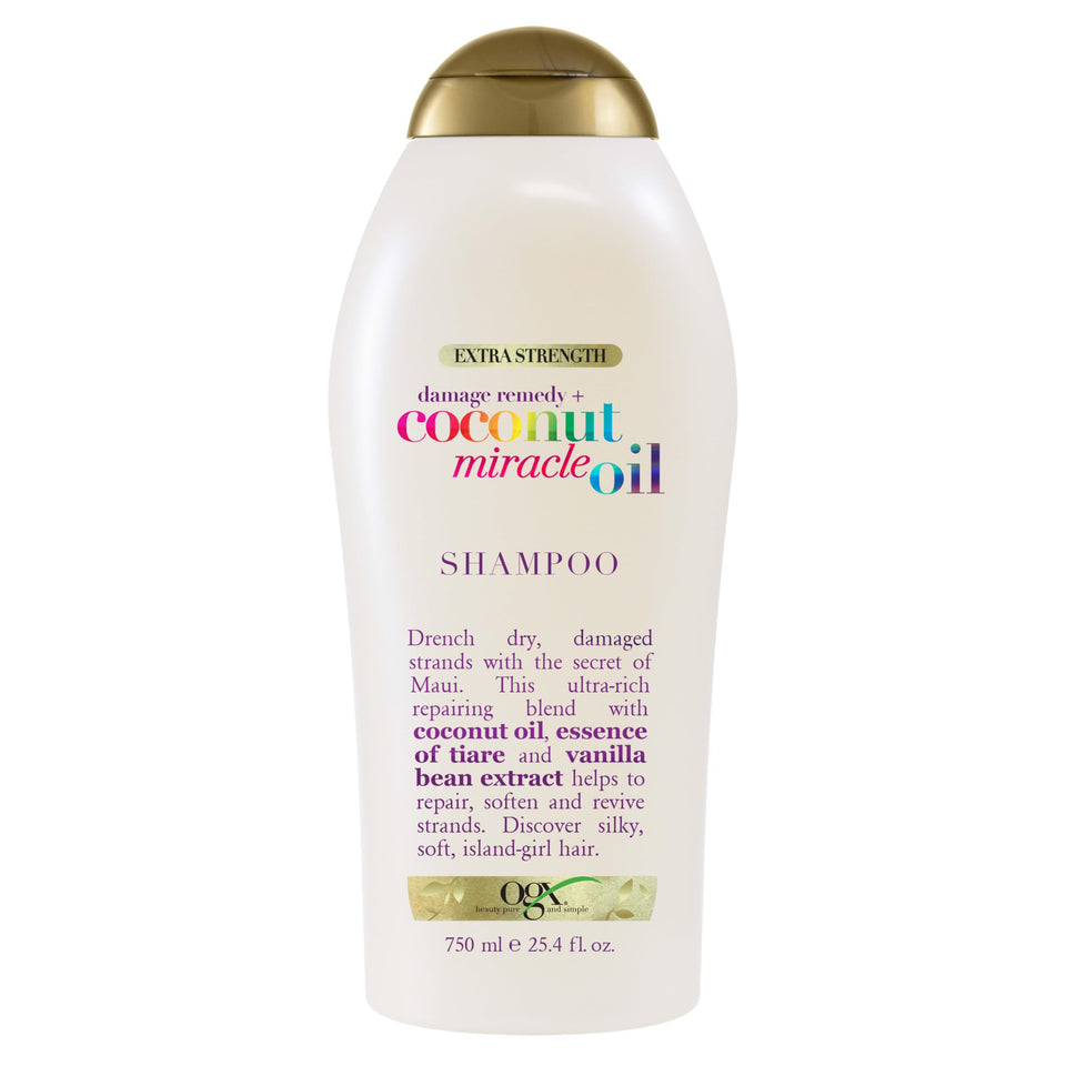 OGX front label view showing product name and benefits