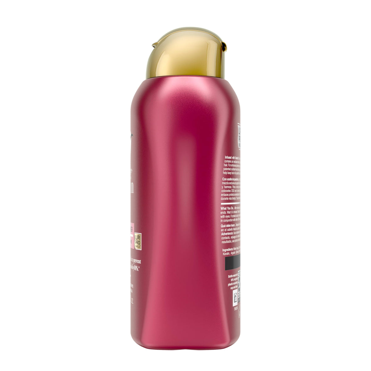 OGX conditioner being applied to wet hair showing detangling and smoothing benefit