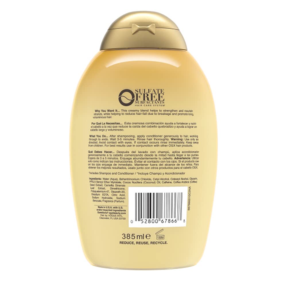 OGX conditioner pump and cap detail for easy dispensing