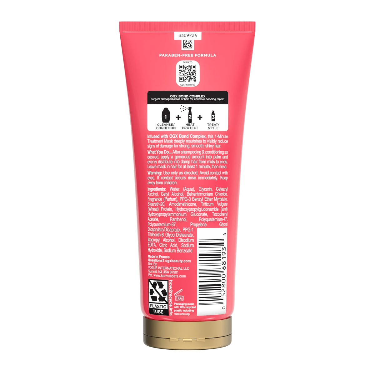 OGX rinsing mask in shower highlighting clean rinse and lightweight finish
