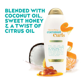 OGX foam lather on hand demonstrating gentle, hydrating texture