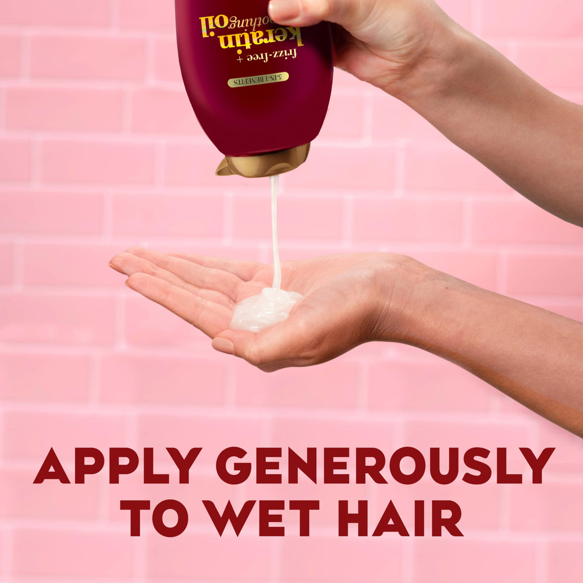 OGX creamy lather texture demonstrating gentle cleansing and non-greasy feel