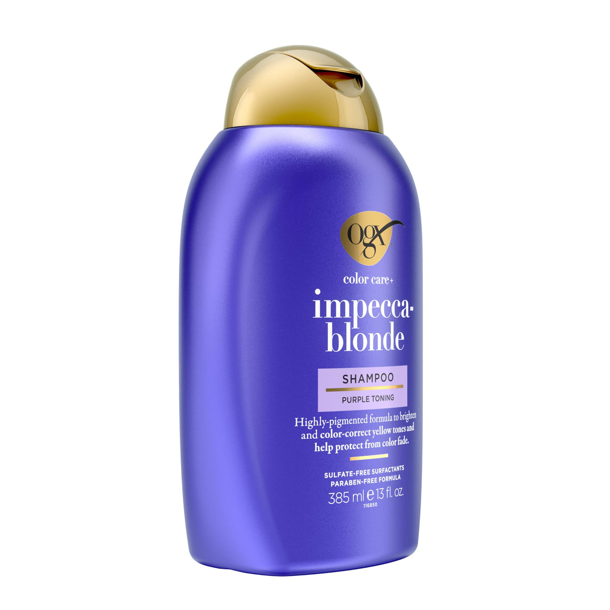 OGX shampoo lather in hand demonstrating gentle, pigmented cleansing