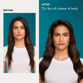 OGX label closeup highlighting biotin and collagen ingredients and protection