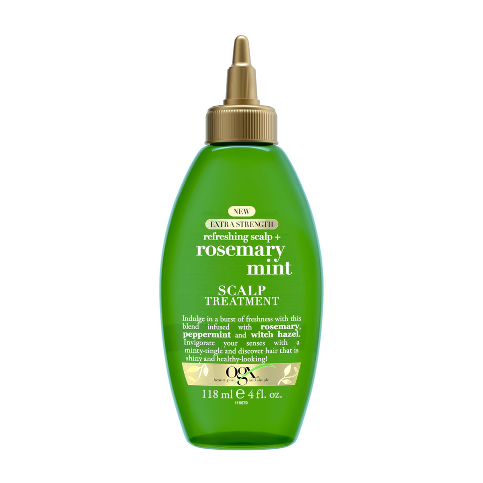 OGX front packaging bottle showing label and mint benefit