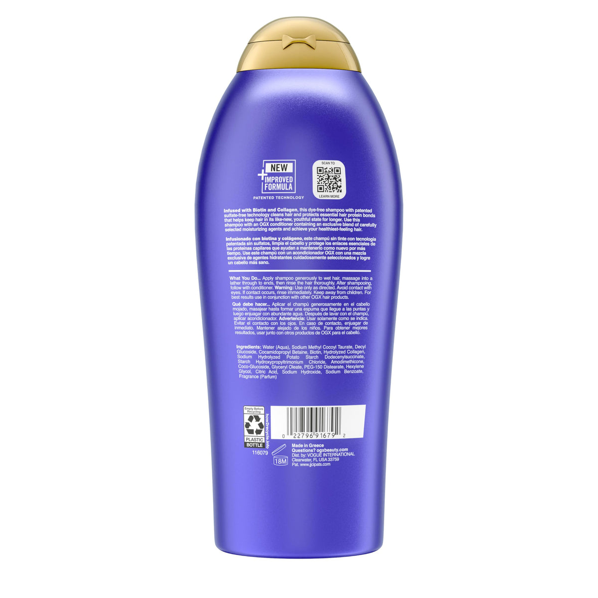 OGX scent elements bergamot jasmine vanilla evoking fresh fragrant hair