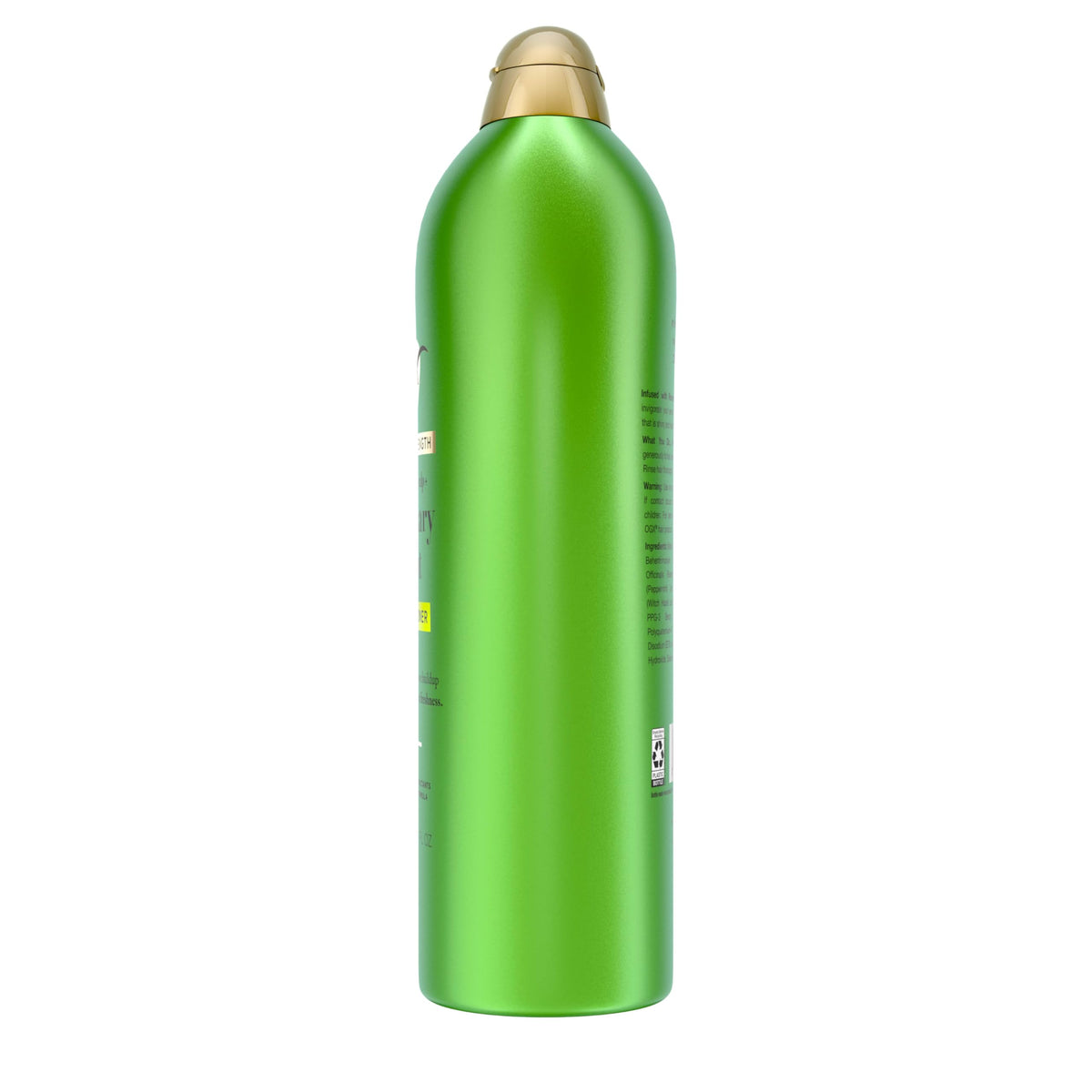 OGX bottle held in hand showing scale and generous 25.4 fl oz supply for value