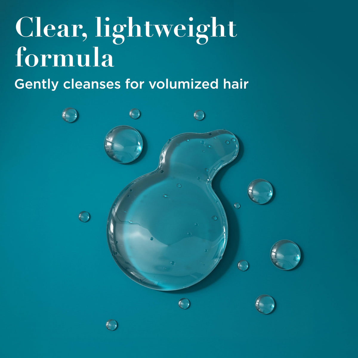OGX shampoo lather texture demonstrating gentle cleansing and added volume