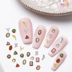 Ohmique nail art in use with cowboy motifs delivering a stylish western manicure