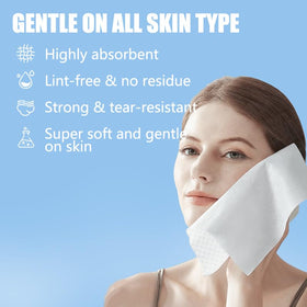 OHOO towel in hand demonstrating 10x12 inch size and coverage