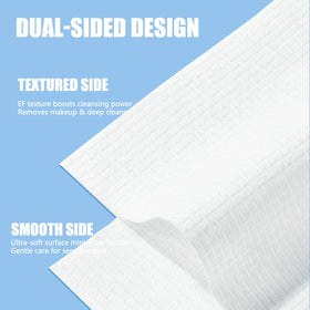 OHOO removing makeup from face, showing effective cleansing