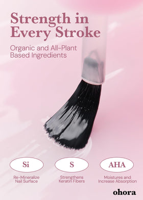 ohora hands applying gel strip to nail for easy at-home use
