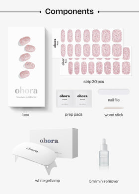 ohora application tools and prep pads for tidy, easy preparation