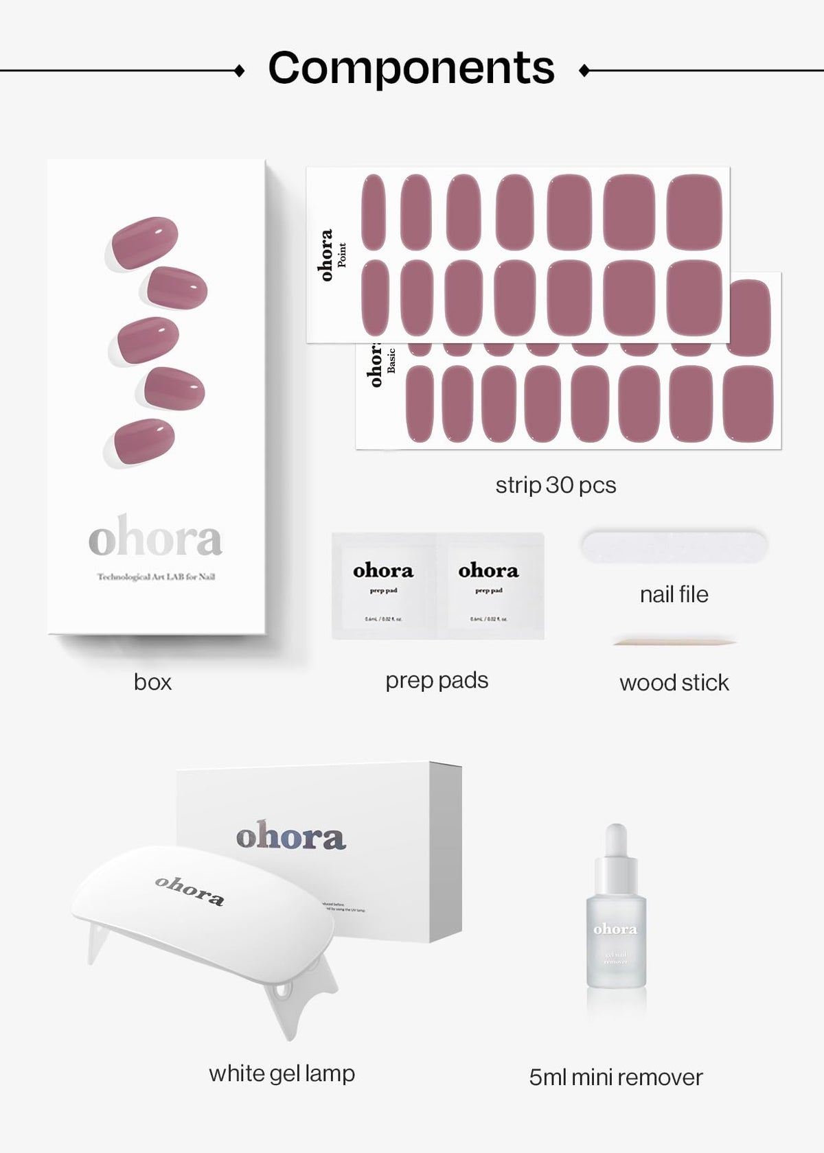 ohora applying strip on nail demonstrating quick at-home salon results
