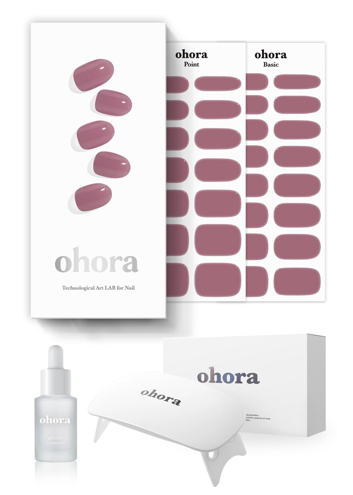 ohora bare plum front packaging showing kit contents and benefits