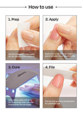 ohora kit contents with prep pads file stick for complete application