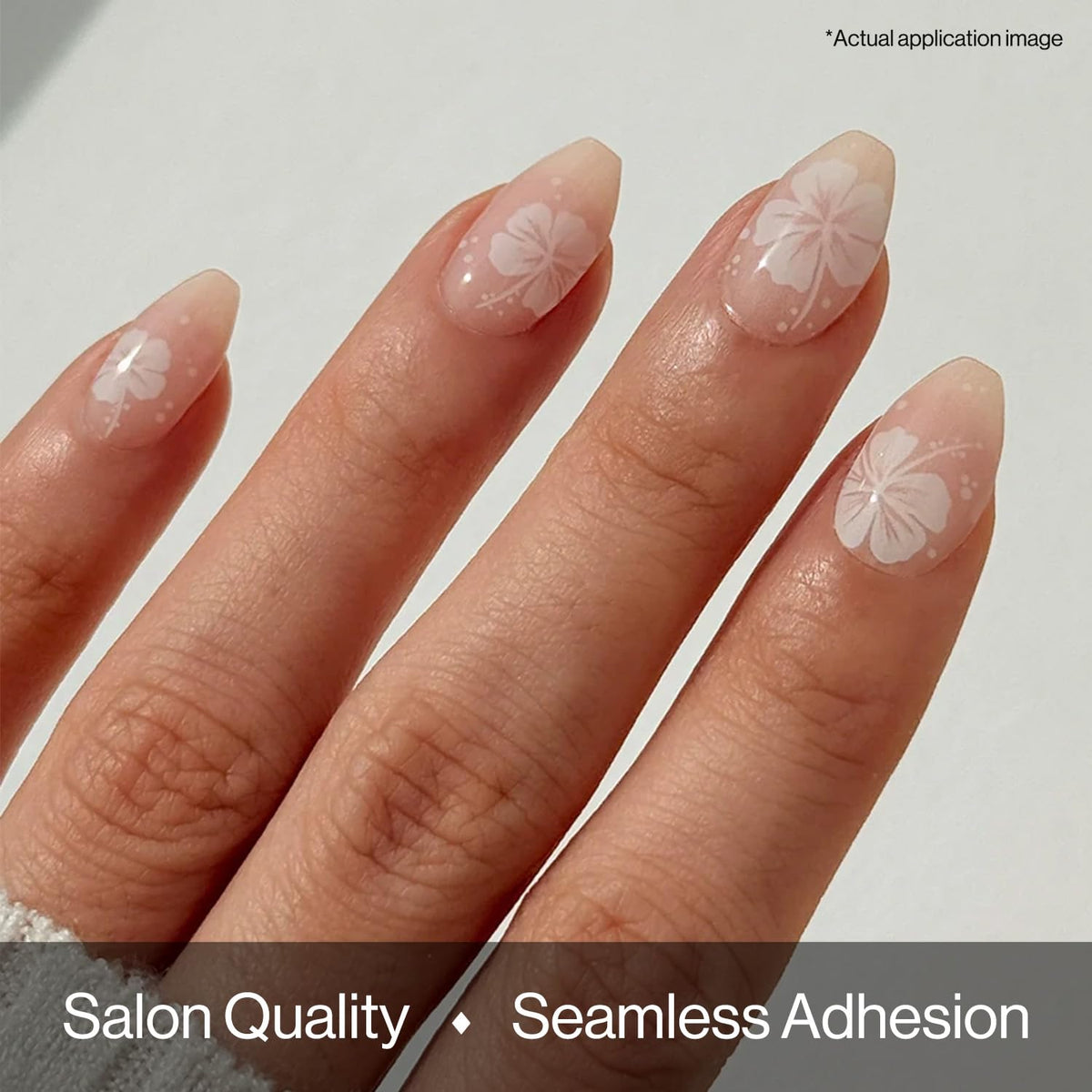 ohora fully cured nails with high-gloss beige finish demonstrating salon-quality results