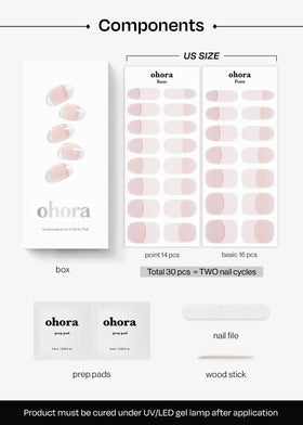 ohora cured nails under UV/LED lamp showing durable glossy result