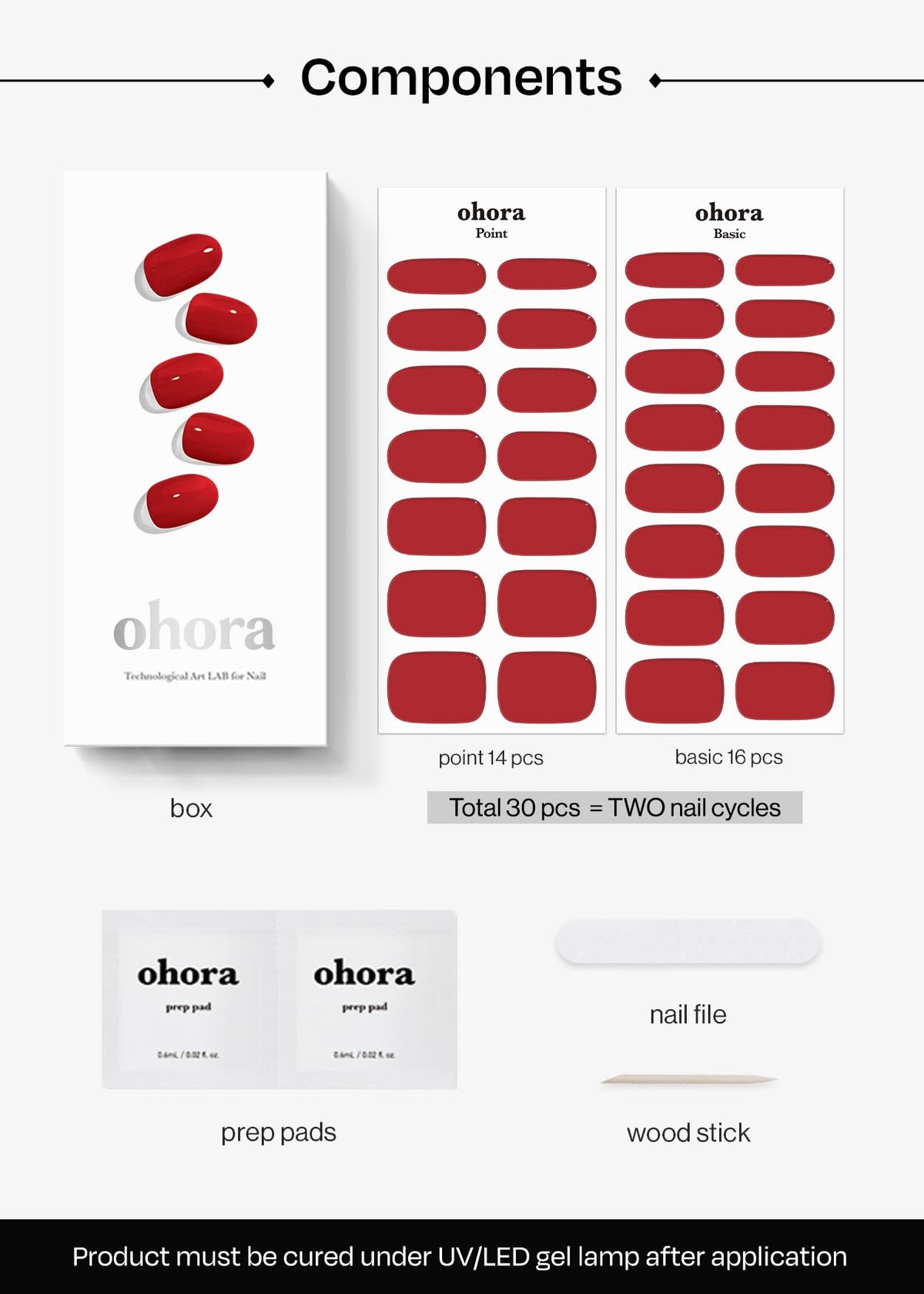 ohora mini nail file and wooden stick detail for precise edging