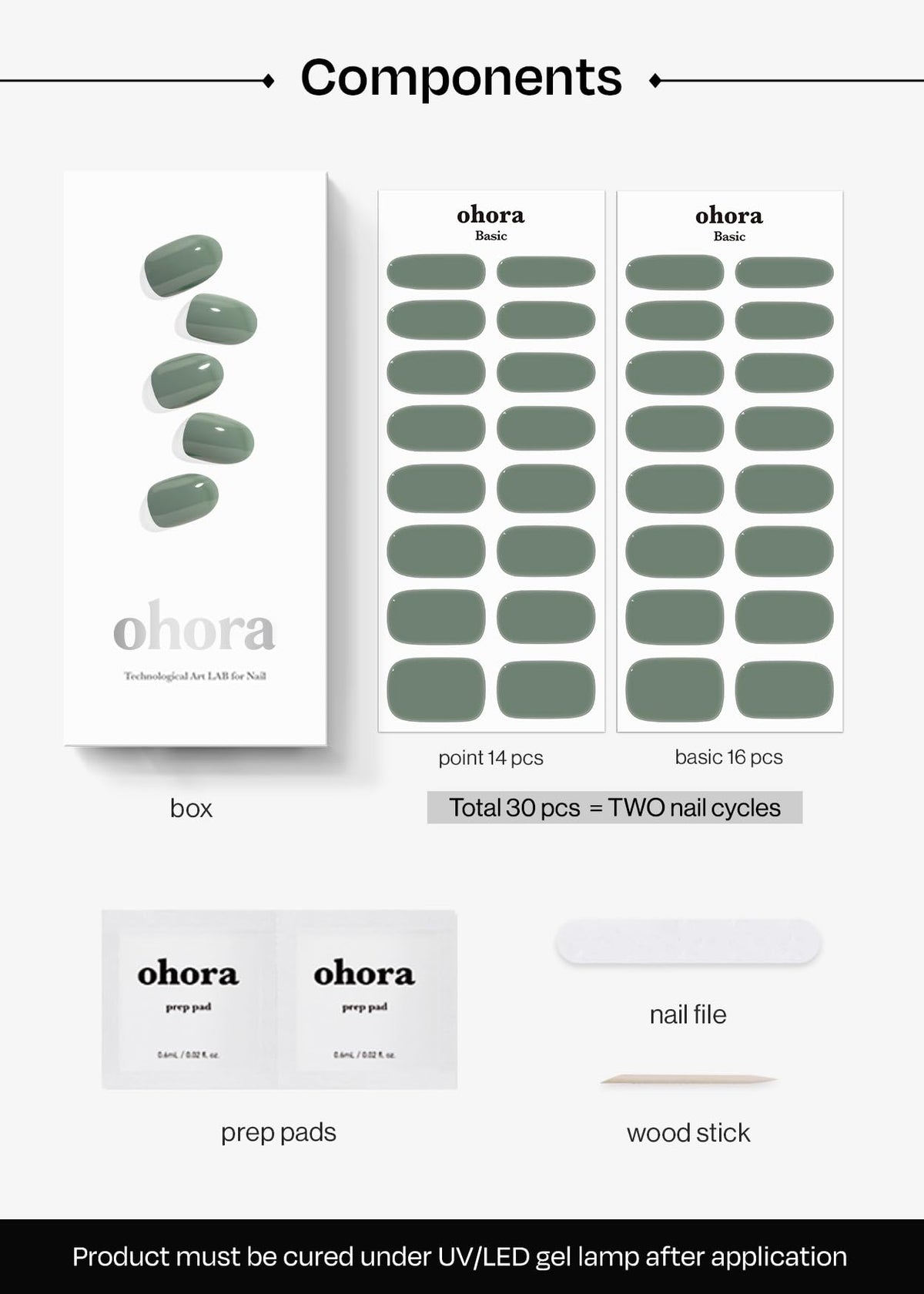ohora nail file and wooden stick detail highlighting easy shaping and removal