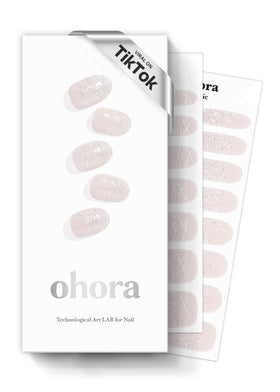 ohora front packaging showing N Dress Up kit and included tools for easy at-home nails