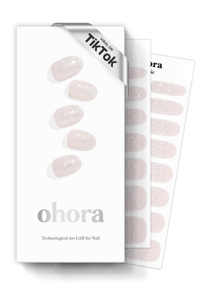 ohora front packaging showing N Dress Up kit and included tools for easy at-home nails