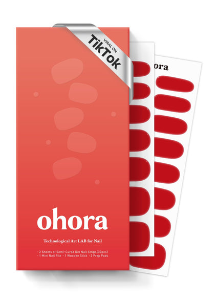ohora front packaging showing N Hot Cherry and included tools for easy setup