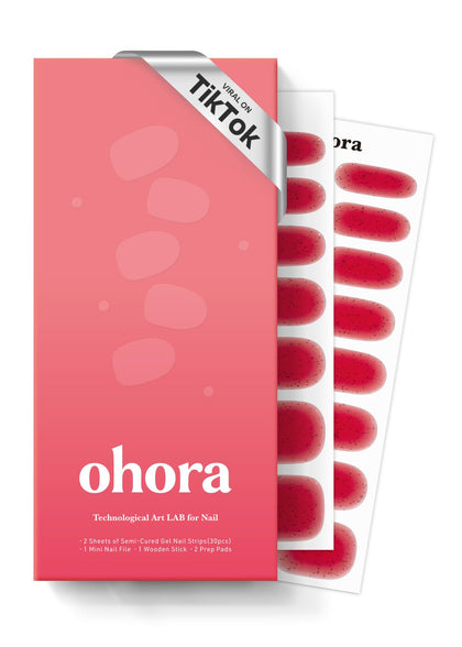 ohora front packaging showing N Jelly Berry shade and included tools for convenience