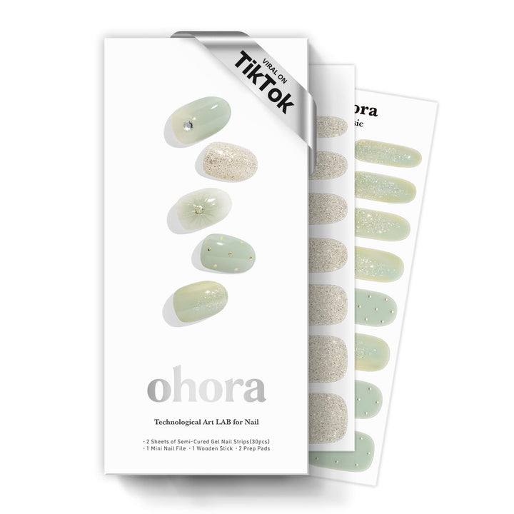 ohora front packaging showing N Puffy Bloom design and included tools for convenience