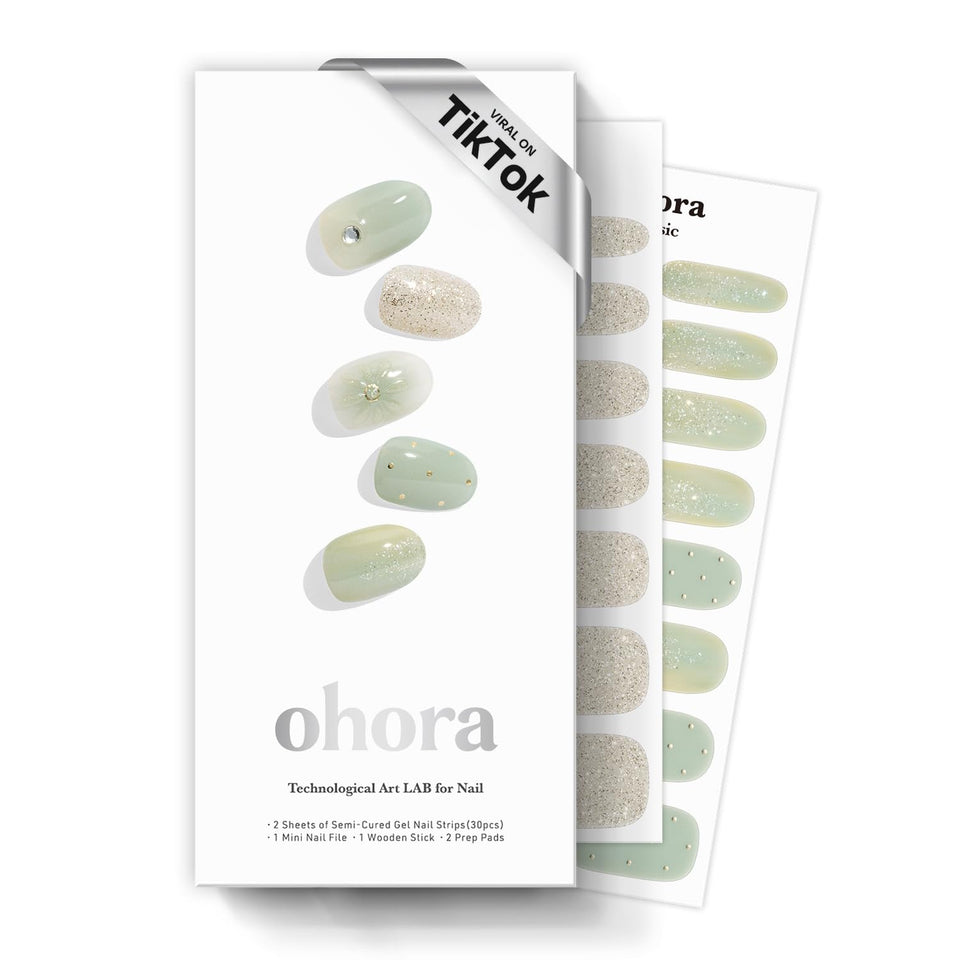 ohora front packaging showing N Puffy Bloom design and included tools for convenience