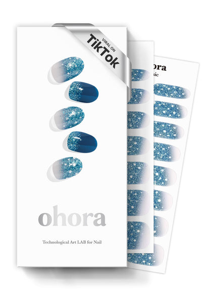ohora front packaging showing N Waterbomb blue glitter and kit contents for easy selection