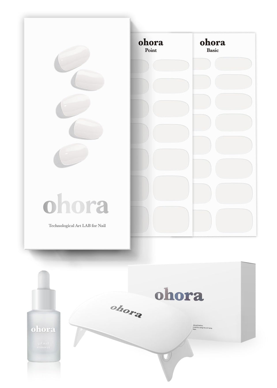 ohora front packaging of white starter kit showing complete contents and convenience