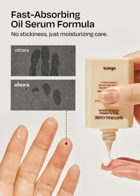 ohora product in hand showing size and quick-absorbing benefit for daily use