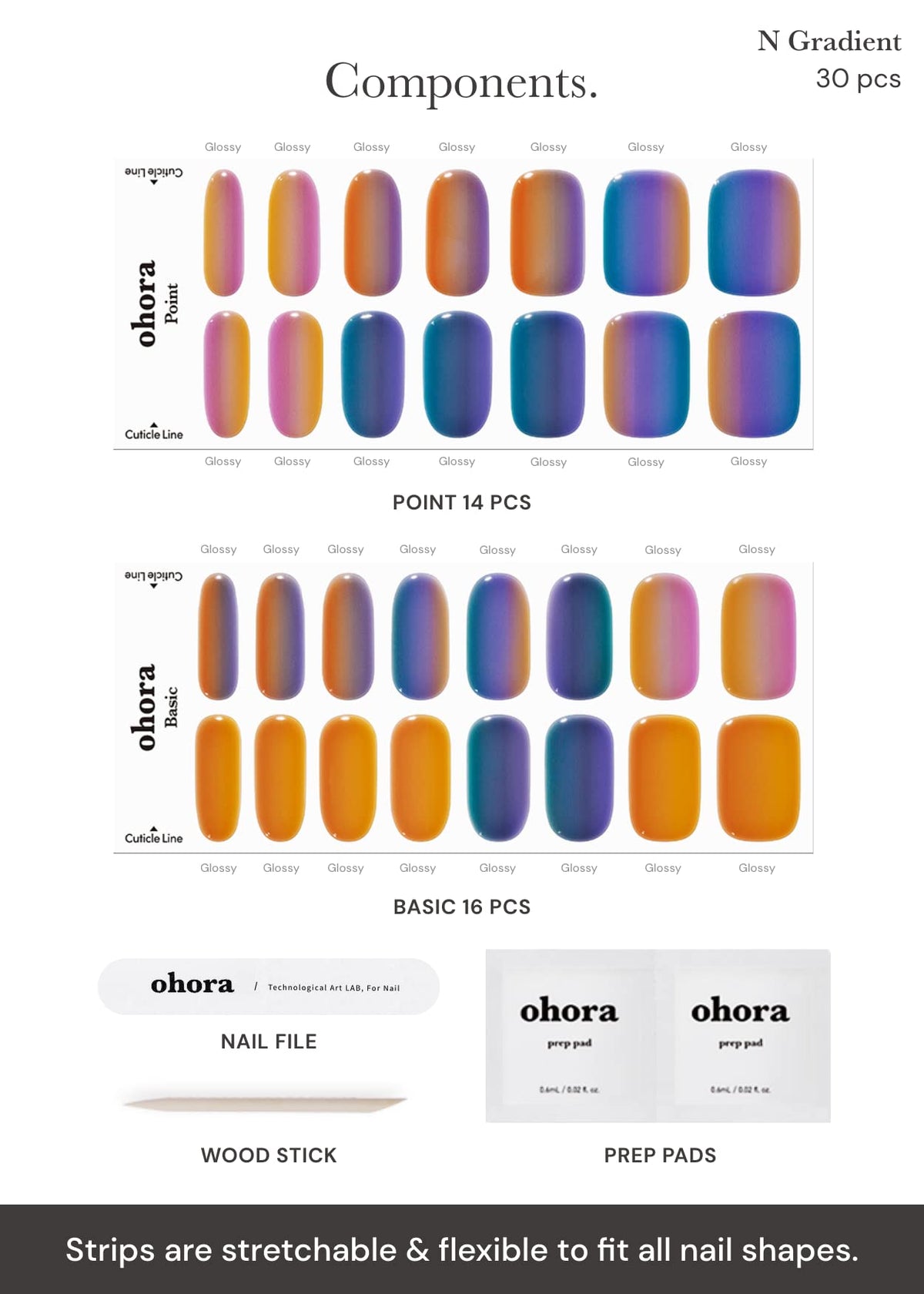 ohora kit accessories laid out for easy at-home application