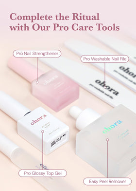 ohora lifestyle shot with cured glossy nails showcasing salon-quality
