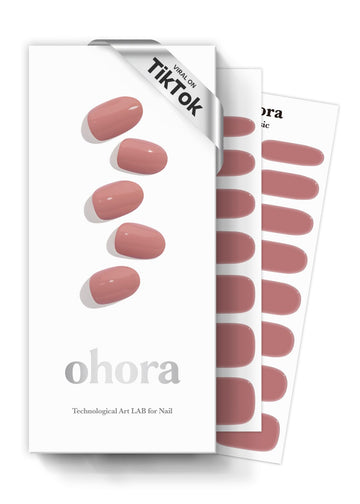 ohora N Ash Pink front box showing kit contents and easy application benefit