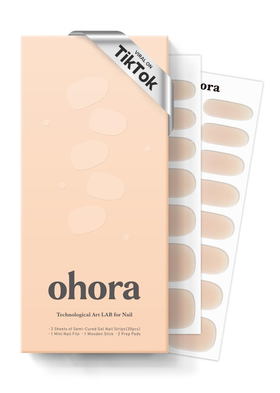 ohora front packaging showing N Bare Milk Tea shade and included tools benefits at-a-glance