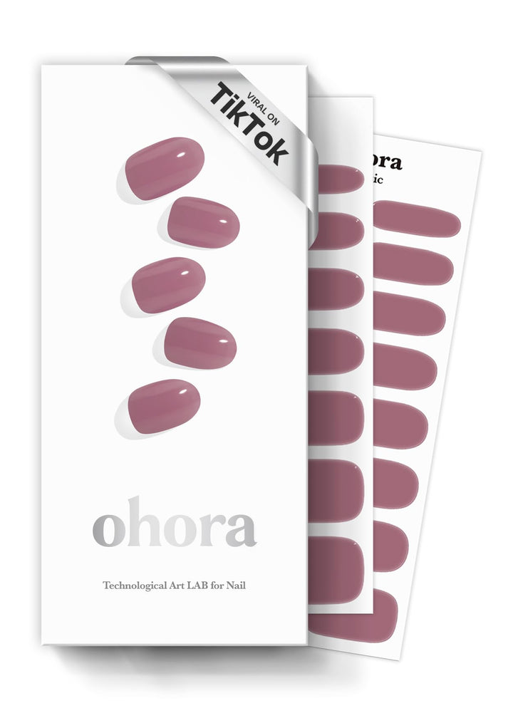 ohora N Bare Plum front packaging showing kit pieces and color benefit: ready-to-use at-home salon finish