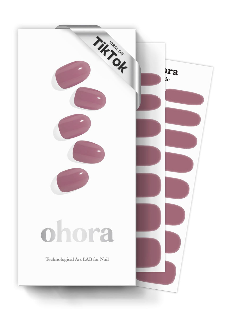ohora N Bare Plum front packaging showing kit pieces and color benefit: ready-to-use at-home salon finish
