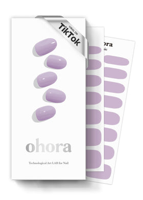 ohora front packaging showing N Blueberry Jam purple wraps and tools for instant salon look