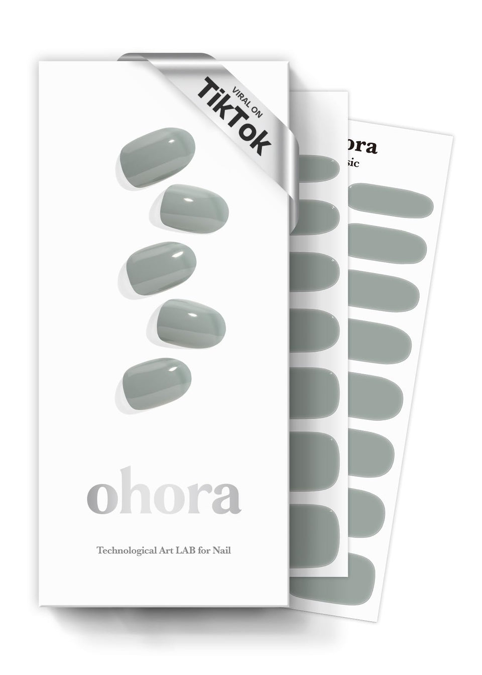 ohora front packaging showing N Cream Fog green strips and tools for quick salon nails