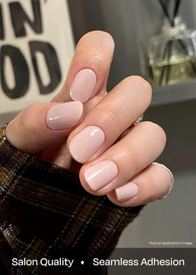 ohora un-cured strips on nails ready for UV lamp demonstrating fast at-home prep