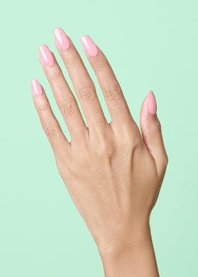 ohora close-up of cream pink gel strip texture showing smooth glossy finish benefit