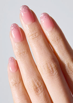 ohora N Fairy Blush close-up of gel strip texture for smooth finish