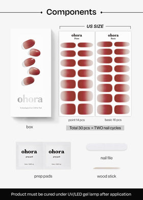 ohora worn manicure on hands showing pink ombre finished look and long-lasting wear